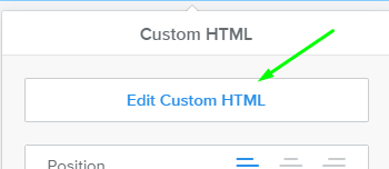 Click on Edit Custom HTML